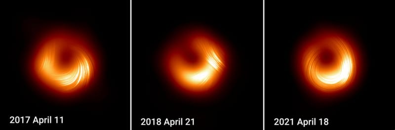 Nuove foto al buco nero M87*: "Sono sistemi dinamici e complessi" post image